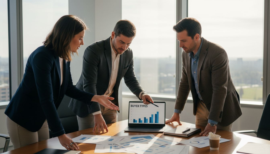 Sales team discusses B2B buyer personas