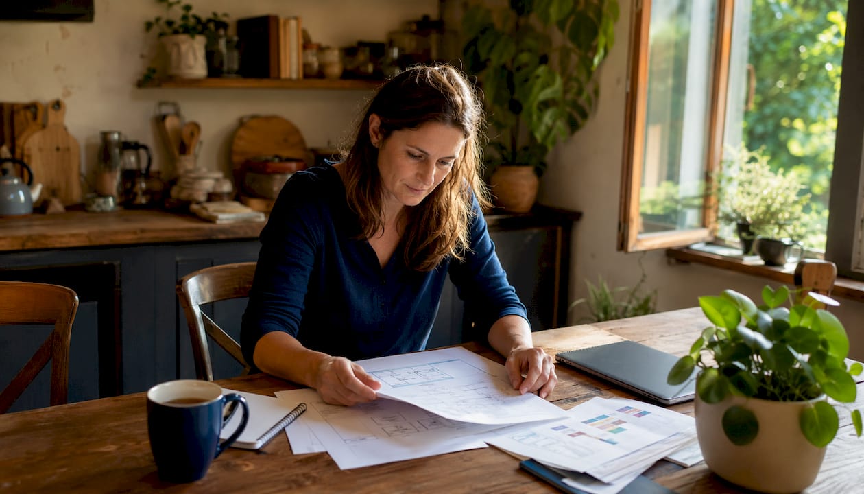 SME owner reviewing sales process documents