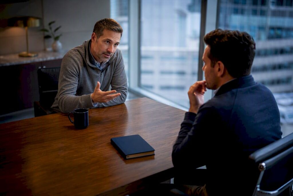 Manager coaching sales representative one to one