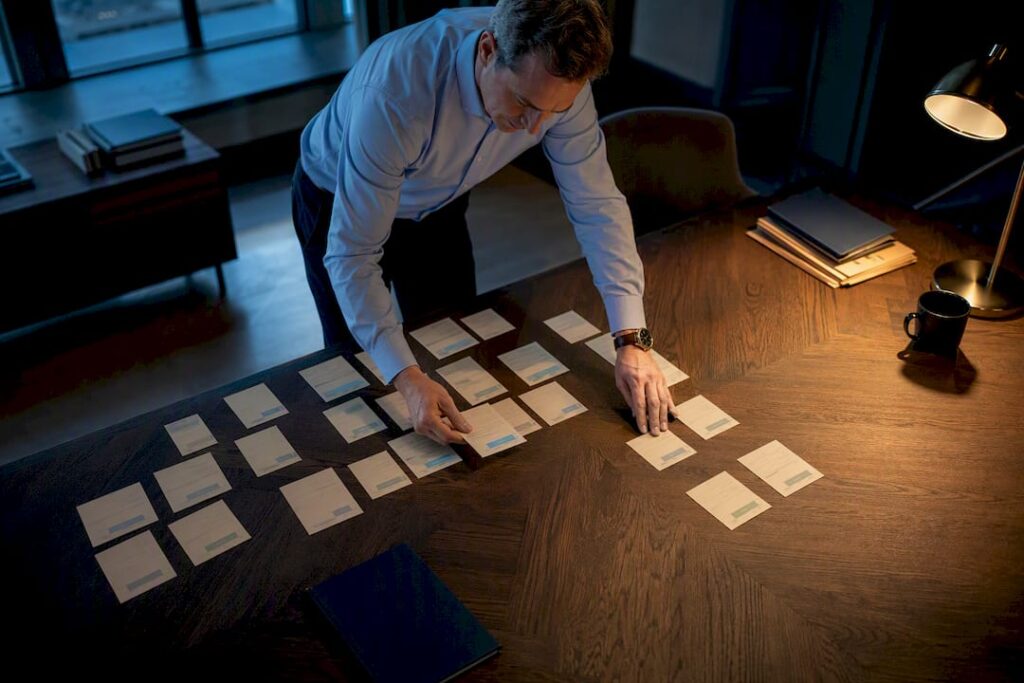 Sales leader auditing a pipeline