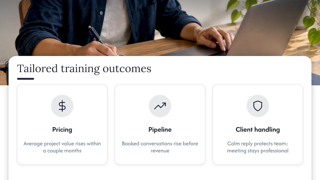What do success stories look like when sales training is tailored? — overview diagram