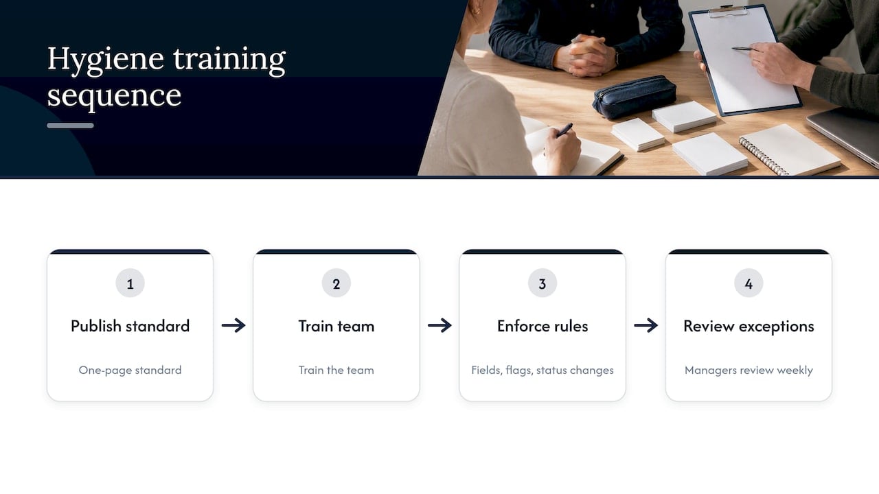 Making hygiene stick: training and coaching — overview diagram